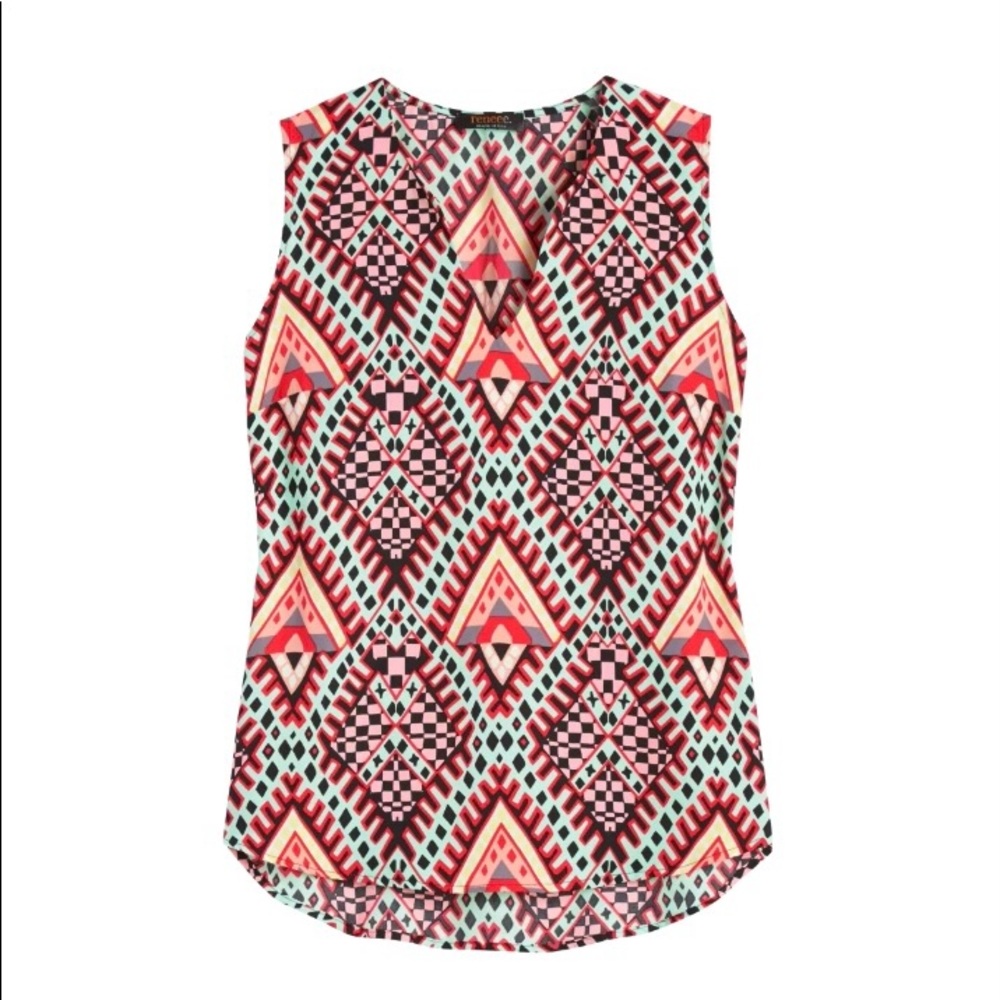 Renee C Jensine split neck blouse.